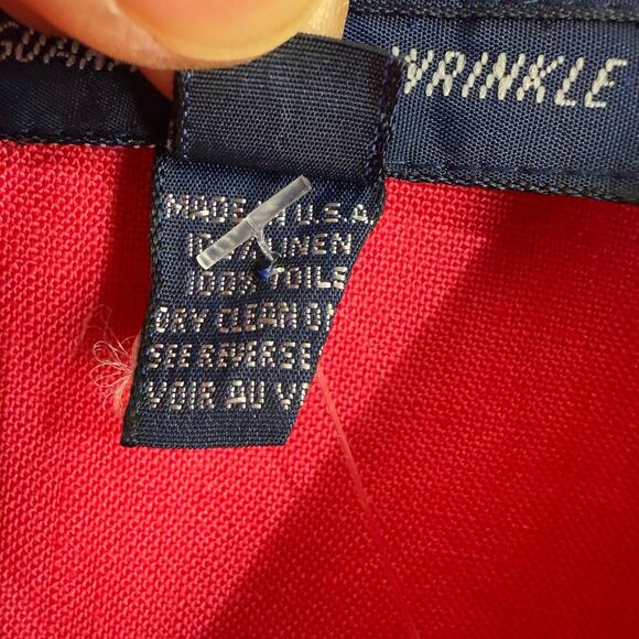 Vtg Ralph Lauren L/S Button up Tunic Top Size 8 Pink 100% Linen - Picture 5 of 9